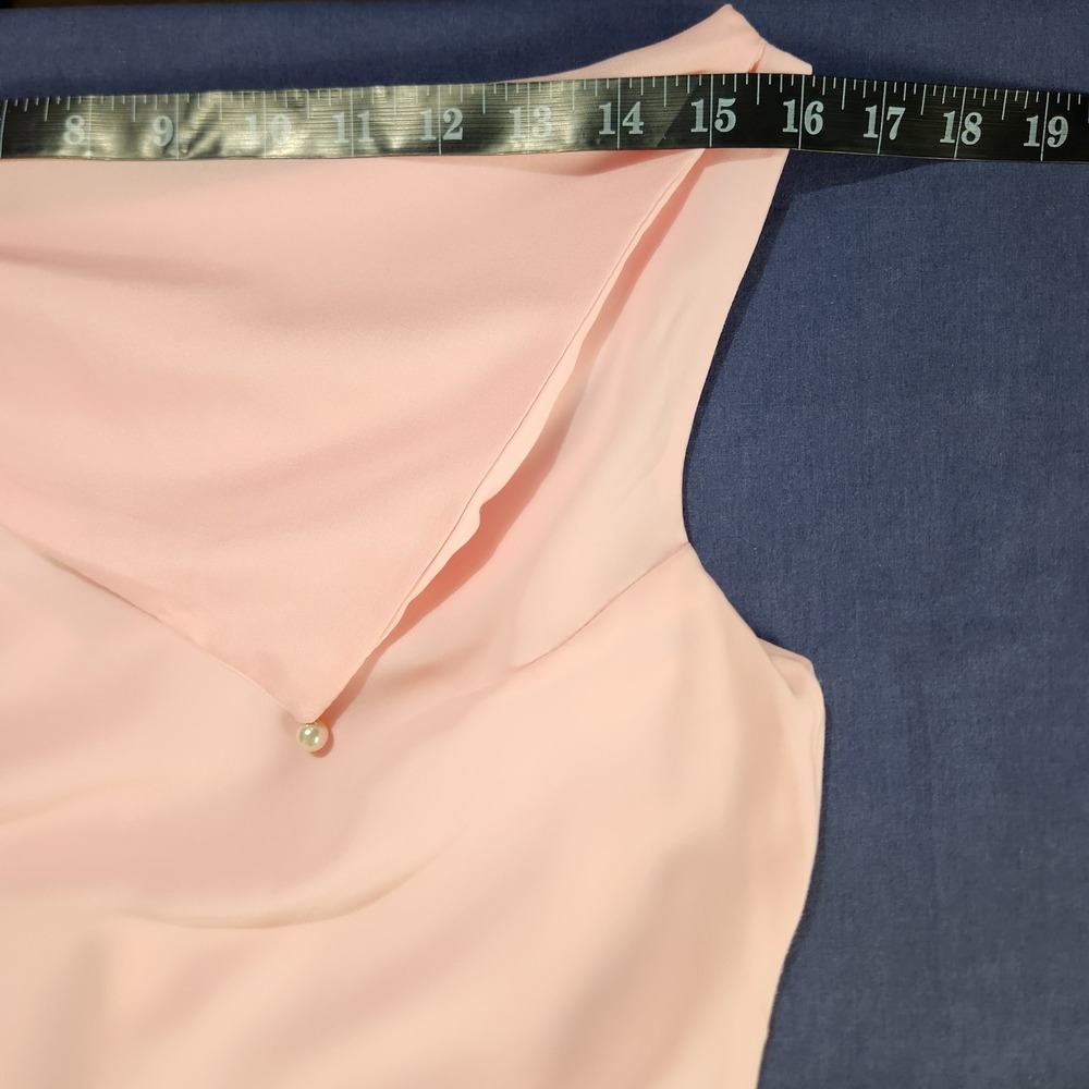 Bias Cut Pink Chiffon Handmade Dress Classic/Barbiecore/Wedding Midi Dress S* - Picture 5 of 10